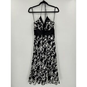 Morrell Maxie Black Sleeveless Prom Dress Size‎ 2 Silk Geometric Babydoll Fairy
